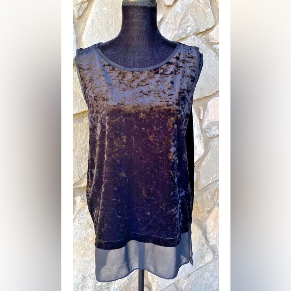 SIMPLY VERA Black Velvet Holiday‎ Top Size XL